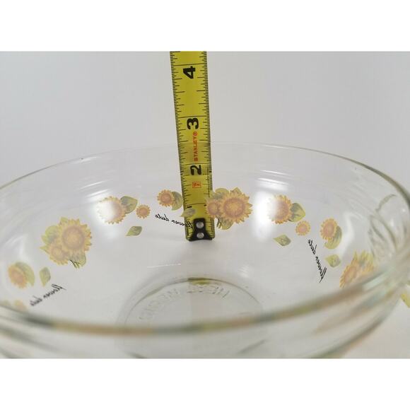 Sunflower Bowl Set Cereal Fruit Prep Dip Glass 2 Piece Bundle Durable Imperial - Picture 6 of 9